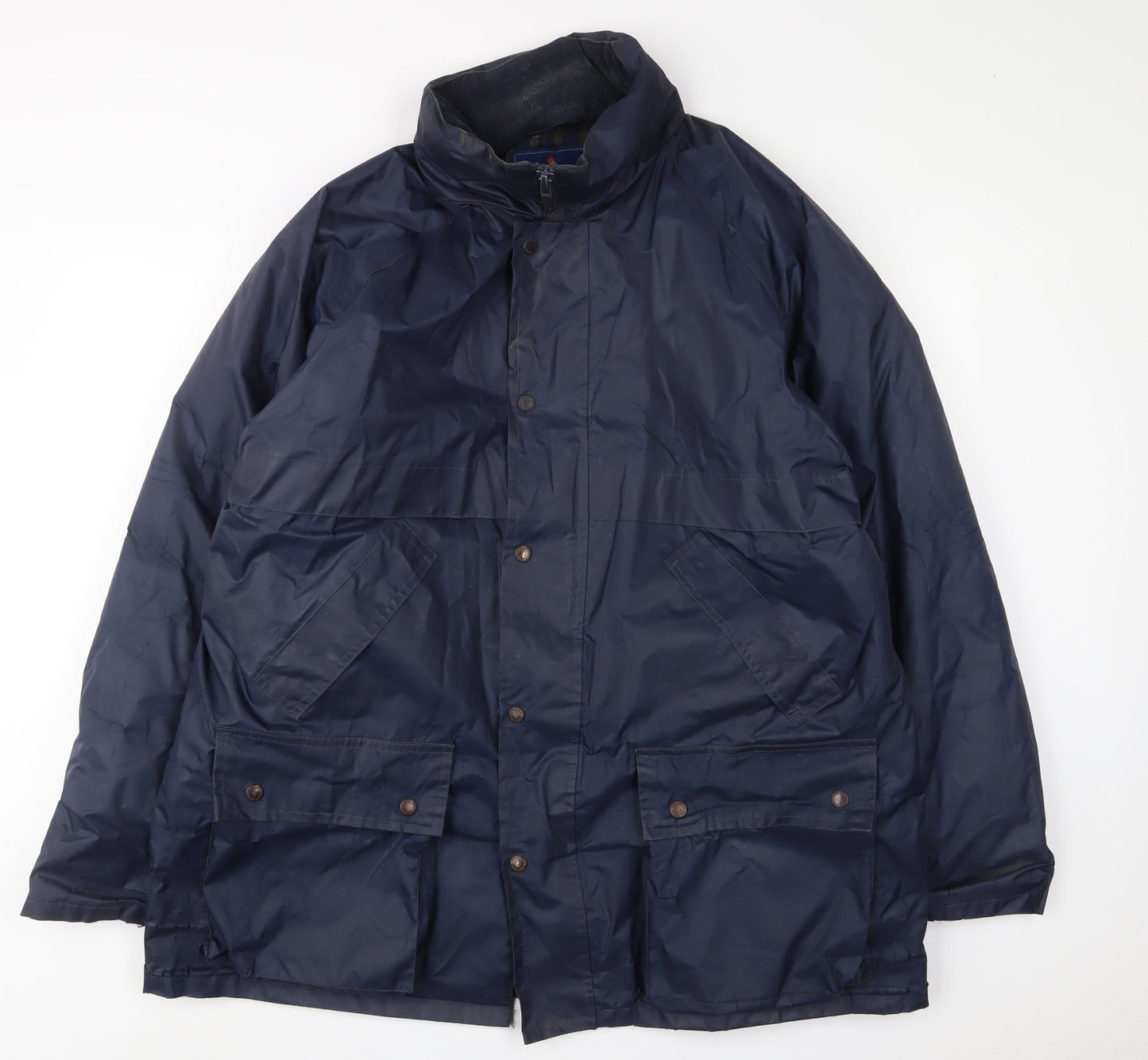 Portwest Mens Blue Jacket Coat Size XL Zip - Logo, Embroidered