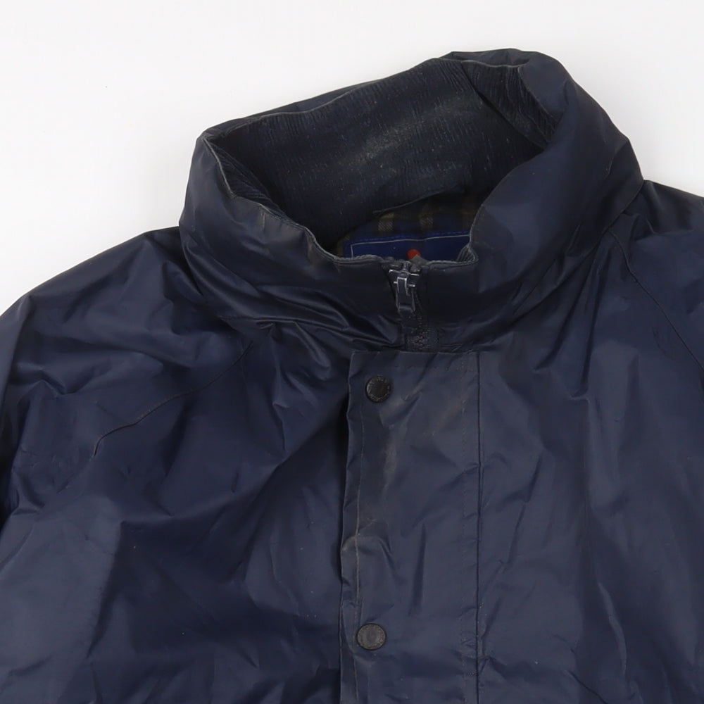 Portwest Mens Blue Jacket Coat Size XL Zip - Logo, Embroidered