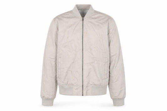 New London Mens Beige Bomber Jacket Jacket Size L Zip