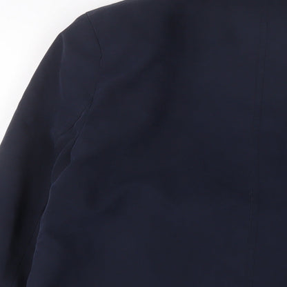 EWM Womens Blue Jacket Size 12 Snap - Pockets