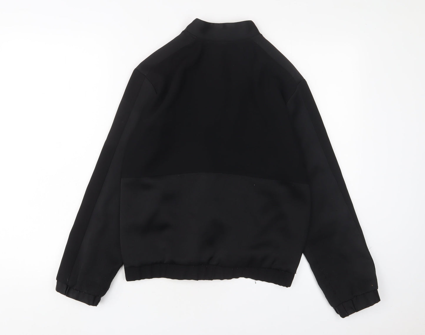 Topshop Womens Black Bomber Jacket Jacket Size 8 Zip