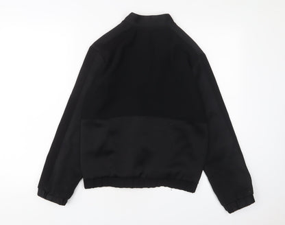 Topshop Womens Black Bomber Jacket Jacket Size 8 Zip