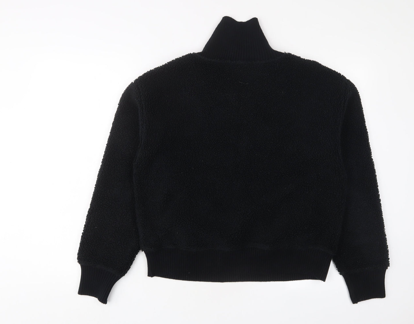Marks and Spencer Womens Black Polyester Pullover Sweatshirt Size S Zip - 1/2 Zip