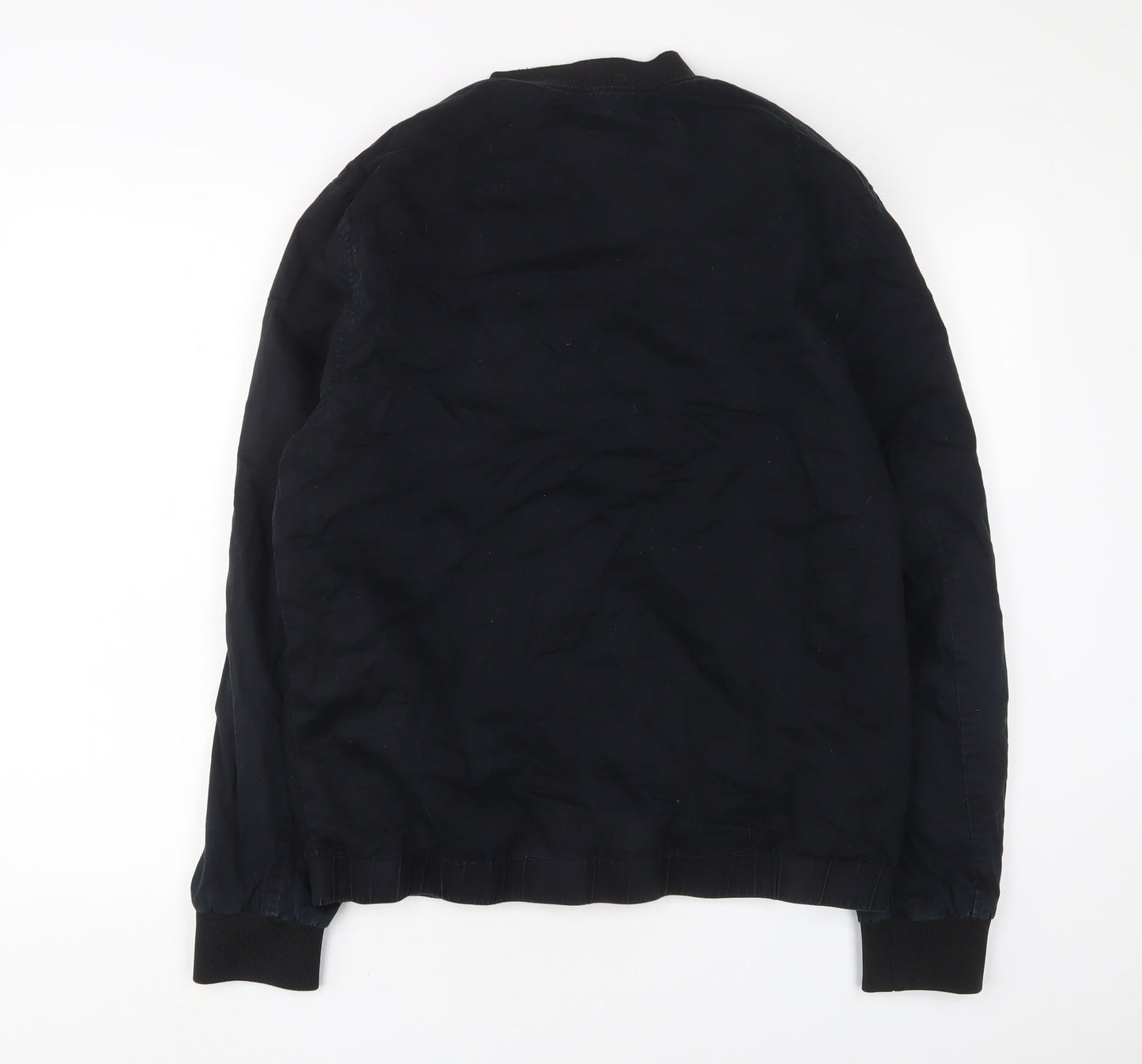 River Island Mens Black Bomber Jacket Jacket Size XL Zip