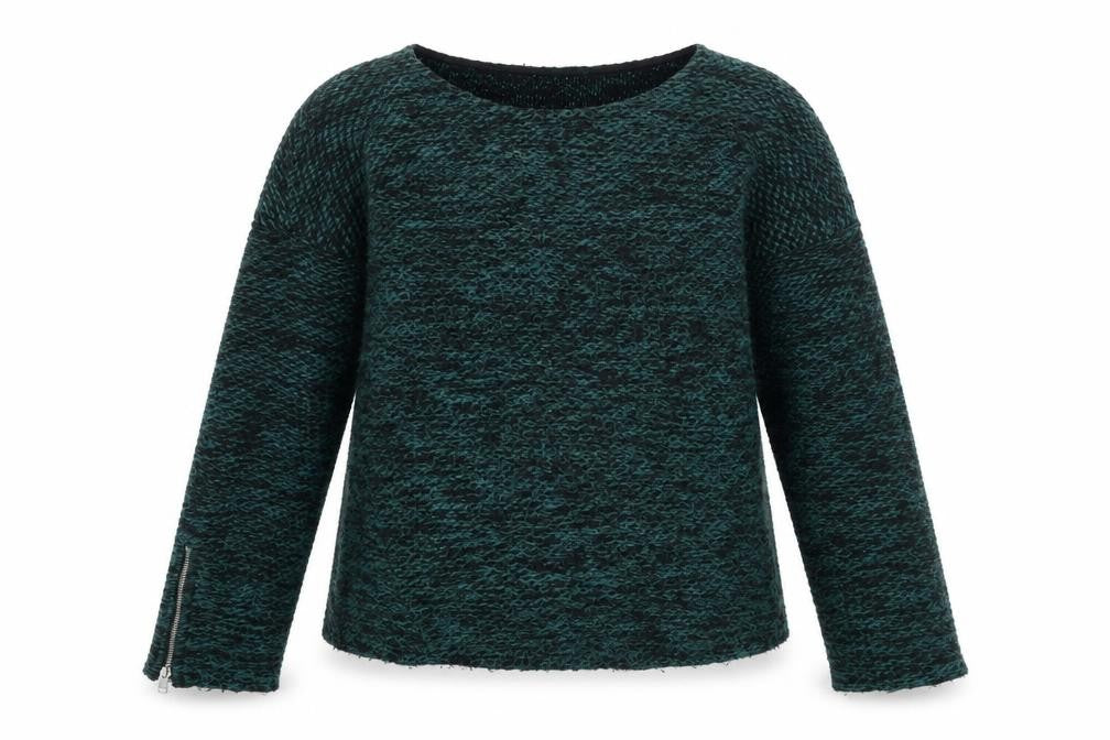 Indigo Womens Green Crew Neck Polyester Pullover Jumper Size 10