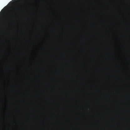 H&M Womens Black Biker Jacket Size 8 Zip