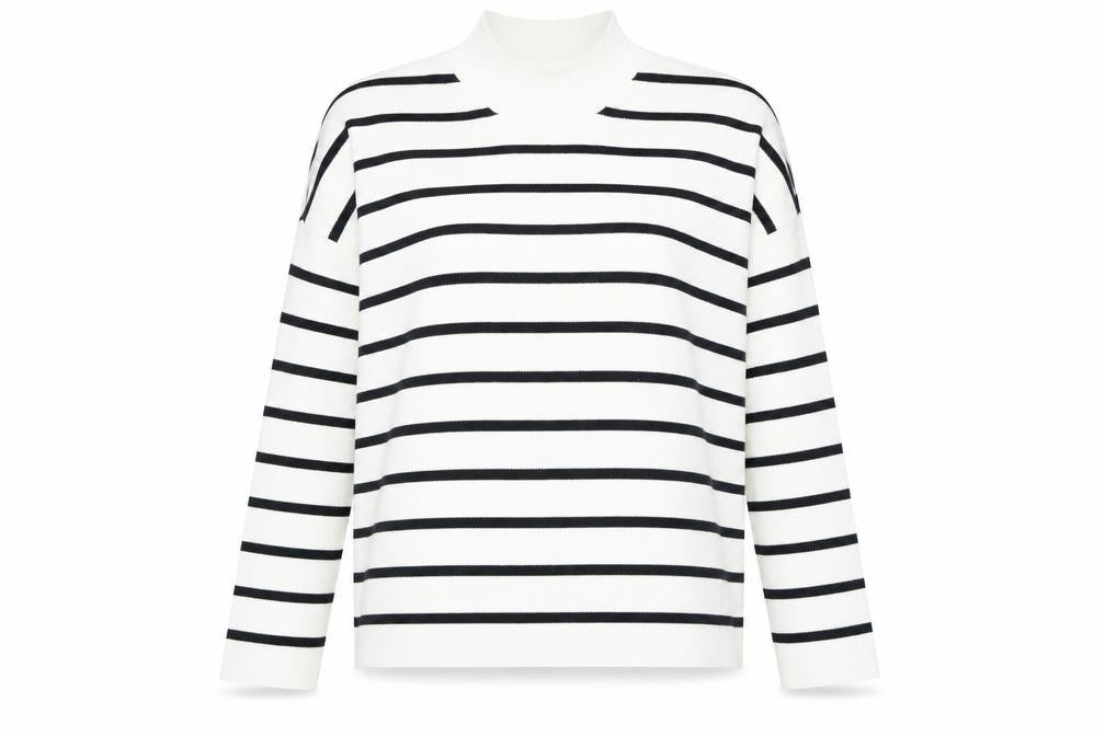 Ming Womens Ivory Mock Neck Cotton Pullover Jumper Size M - Logo