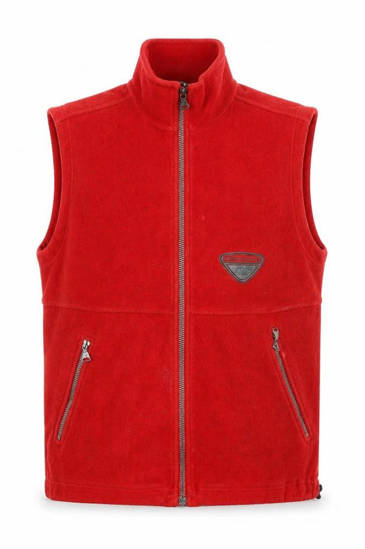 Campagnold Mens Red Gilet Waistcoat Size M Zip - Logo