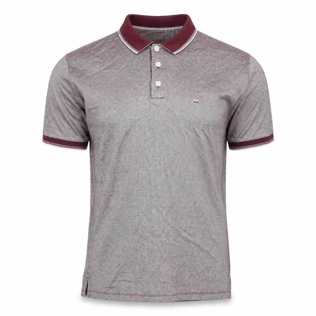 MARCS Mens Red Cotton Polo Size M Collared - Logo