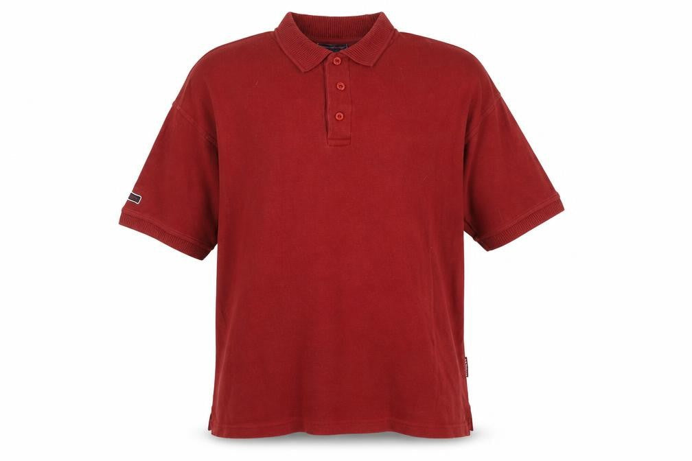 Donnay Mens Red Cotton Polo Size M Collared - Logo