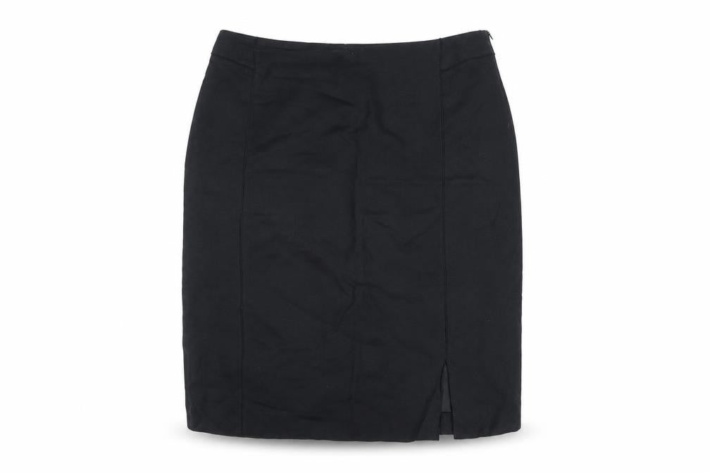 Harve Benard Womens Black Linen Straight & Pencil Skirt Size 14 Zip