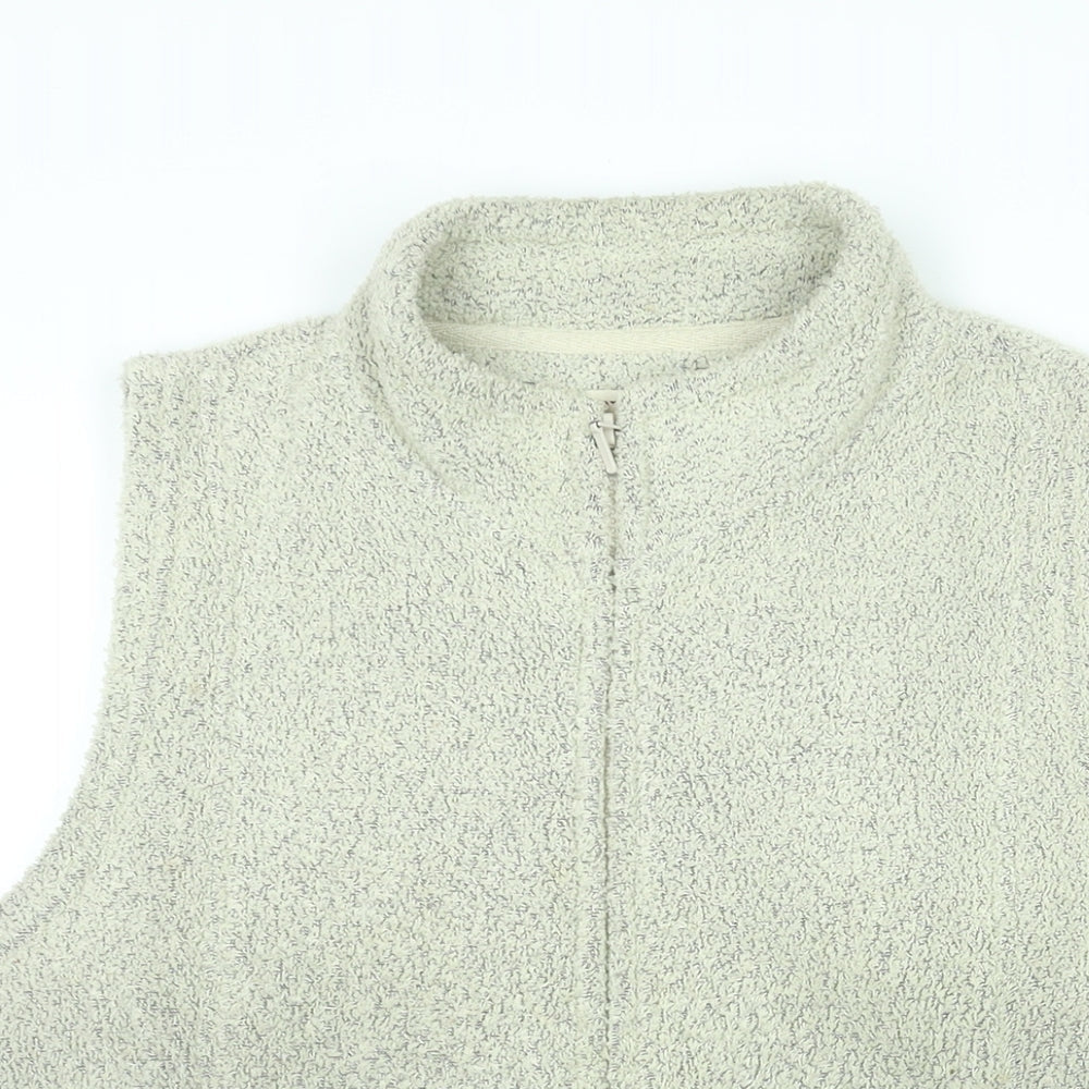 EWM Womens Beige Gilet Jacket Size 14 Zip - Size 14-16
