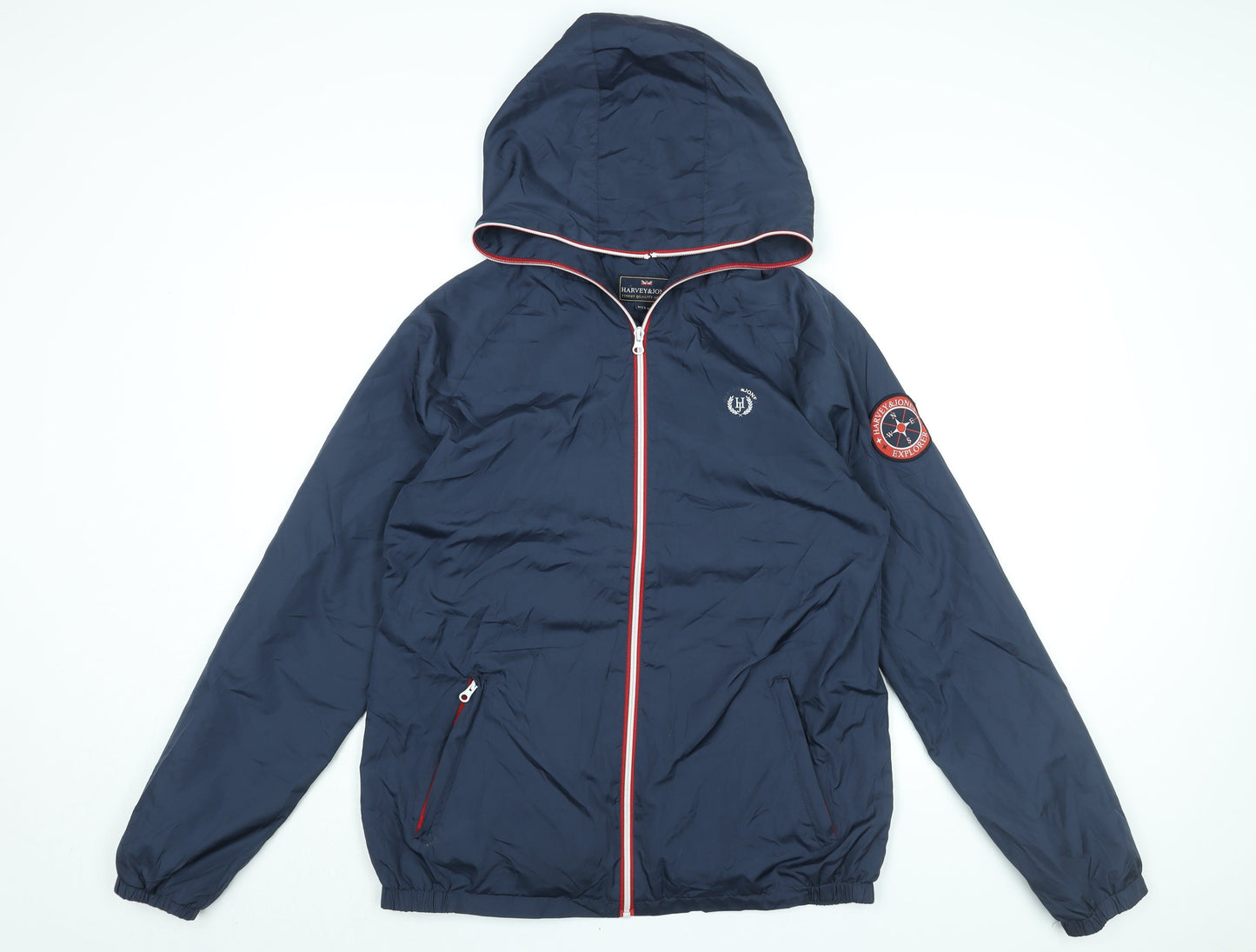 Harvey & Jones Mens Blue Jacket Size M Zip