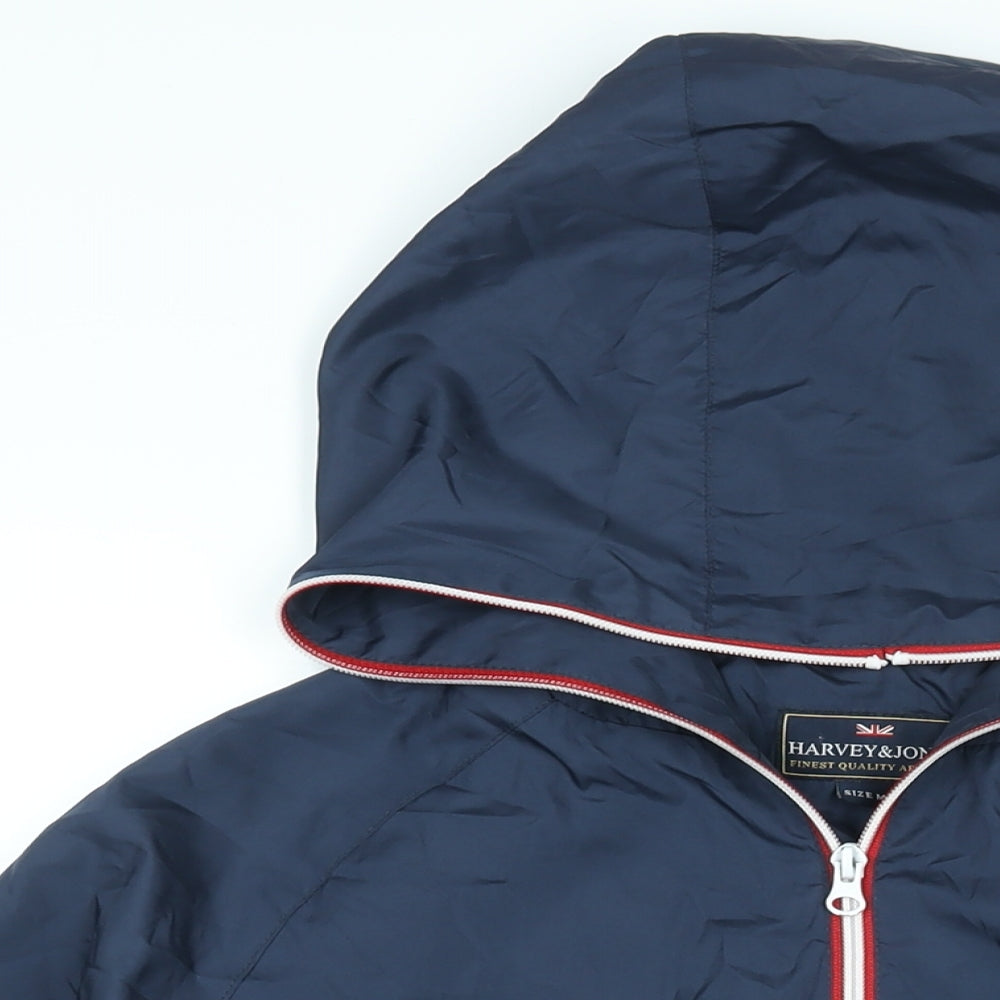 Harvey & Jones Mens Blue Jacket Size M Zip
