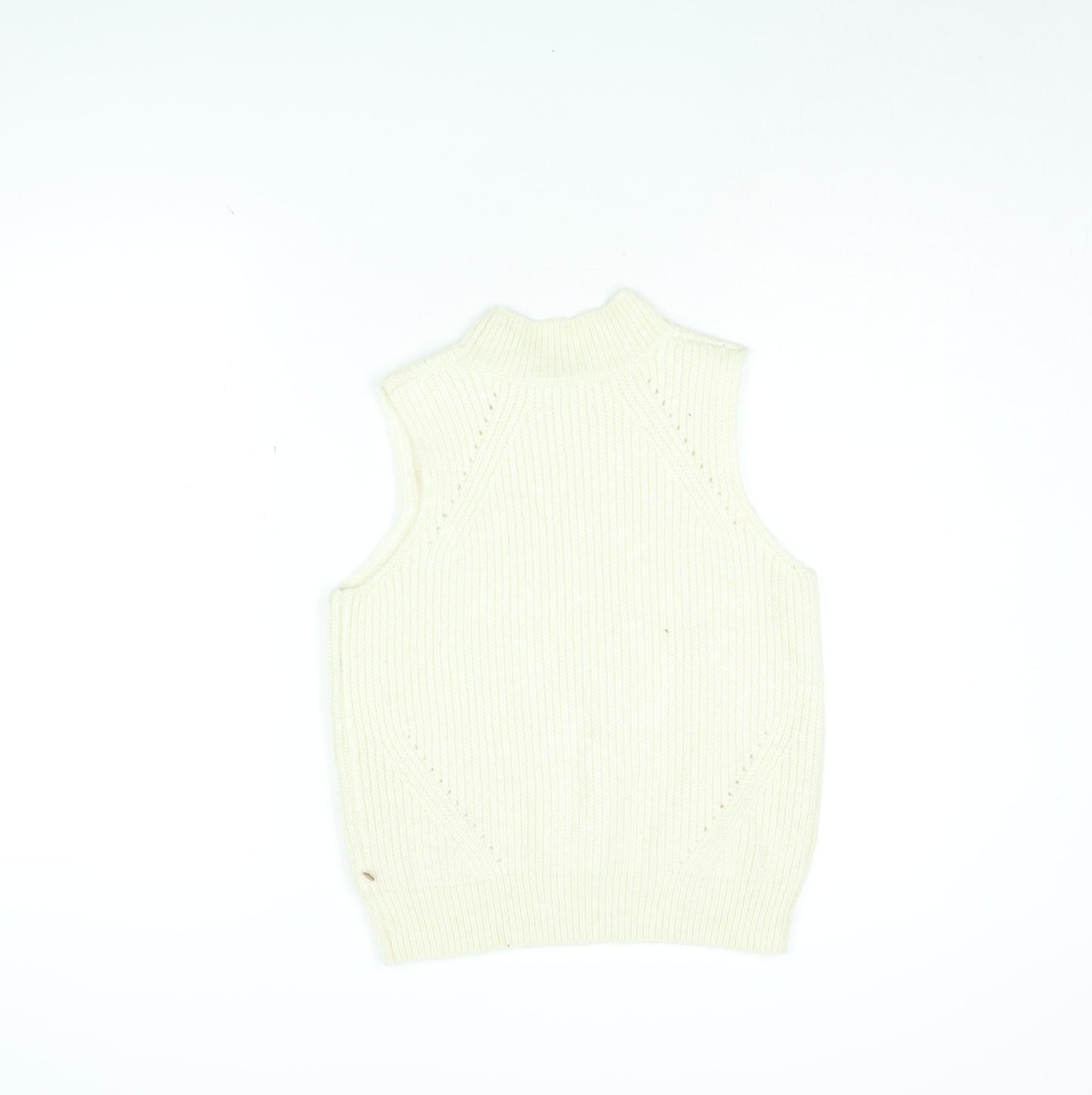 Scotch & Soda Womens White Round Neck Acrylic Pullover Jumper Size 12