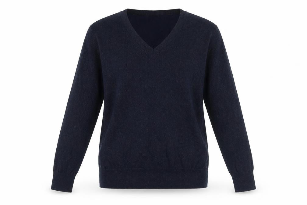Gap Womens Blue V-Neck Cotton Pullover Jumper Size M