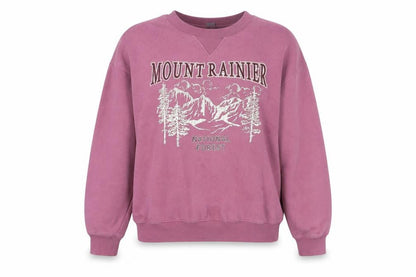 H&M Womens Pink Cotton Pullover Sweatshirt Size S Pullover - Mount Rainier National Forest
