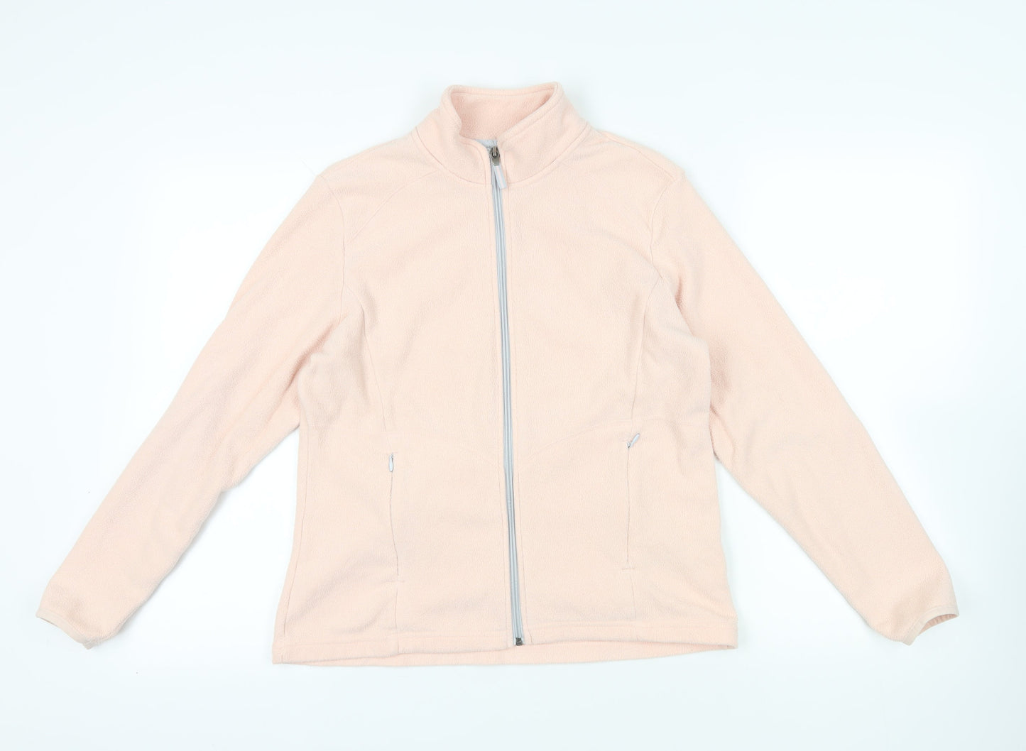 Marks and Spencer Womens Pink Jacket Size 14 Zip - Zipped Pockets