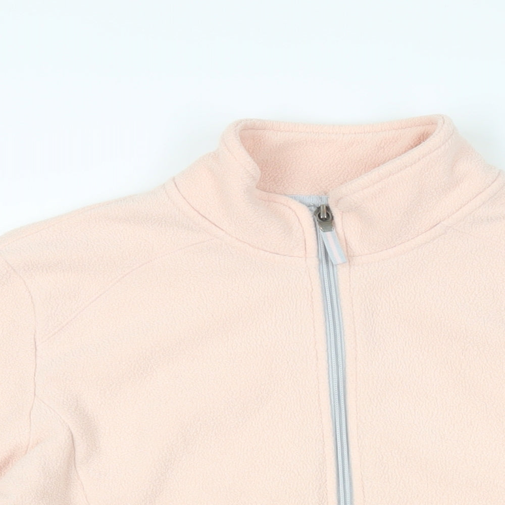 Marks and Spencer Womens Pink Jacket Size 14 Zip - Zipped Pockets