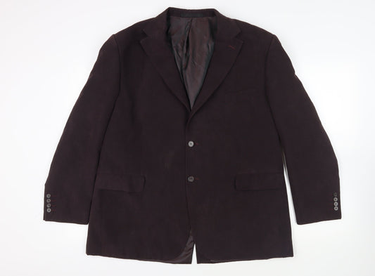 Marks and Spencer Mens Purple Polyester Jacket Blazer Size 46 Regular