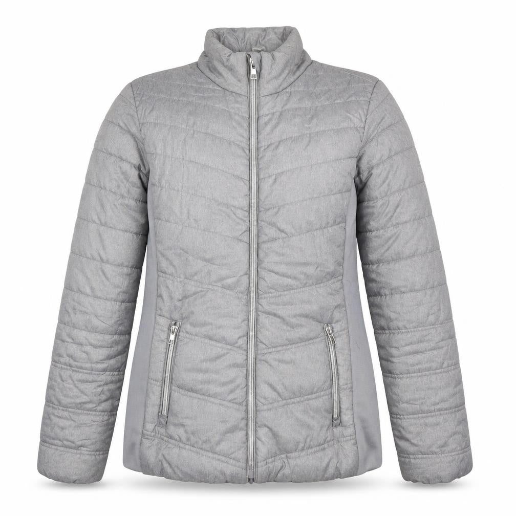RBX Womens Grey Quilted Jacket Size M Zip