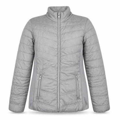 RBX Womens Grey Quilted Jacket Size M Zip
