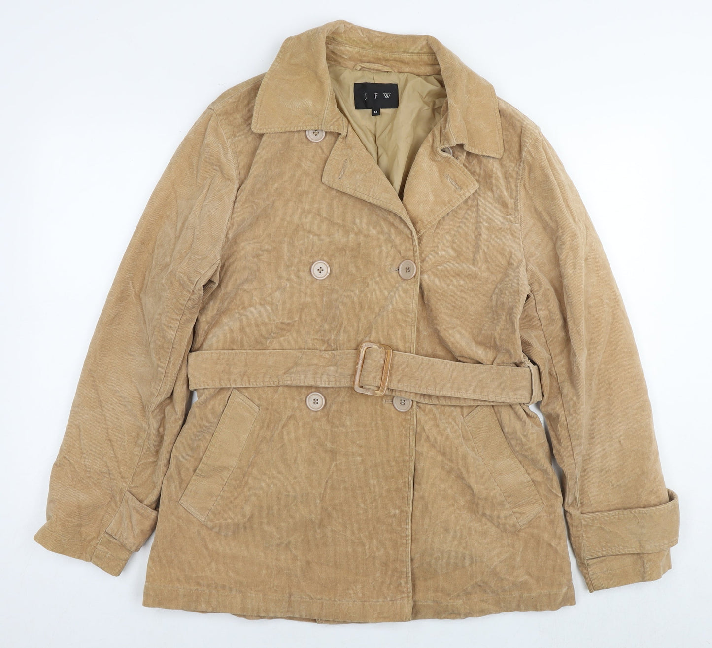 JFW Womens Brown Jacket Size 14 Zip