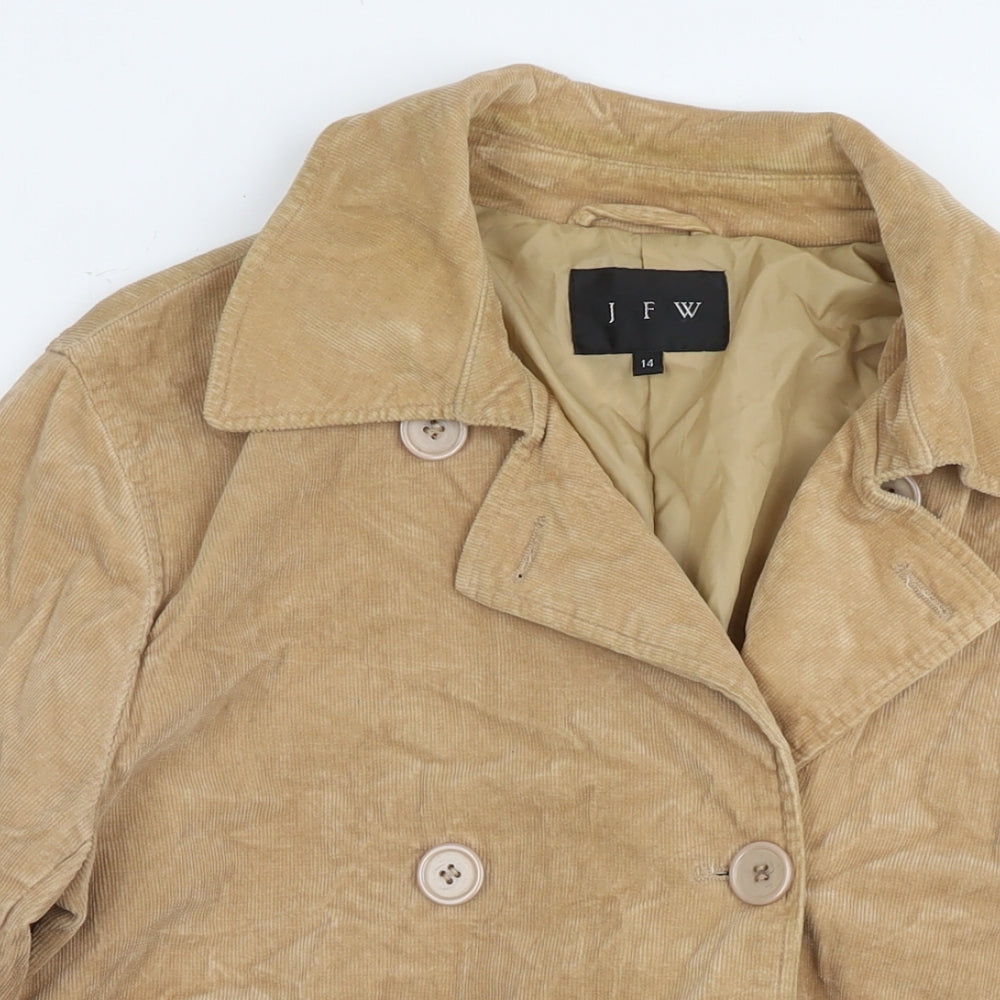 JFW Womens Brown Jacket Size 14 Zip
