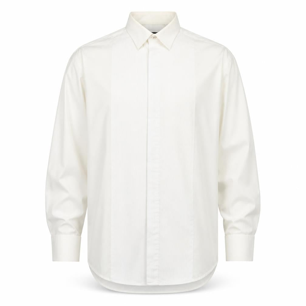 1860 Menswear Mens White Polyester Dress Shirt Size 15.5 Collared Button - Collar 15.5''