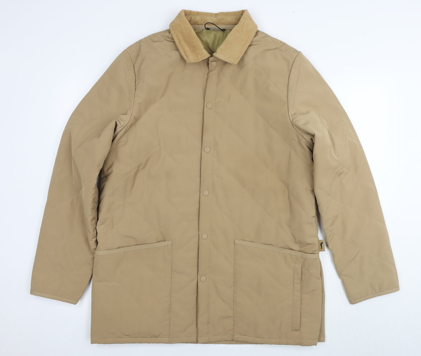 GOLFINO Mens Beige Quilted Jacket Size M Zip