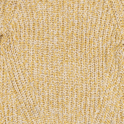 H&M Womens Yellow Round Neck Acrylic Pullover Jumper Size M