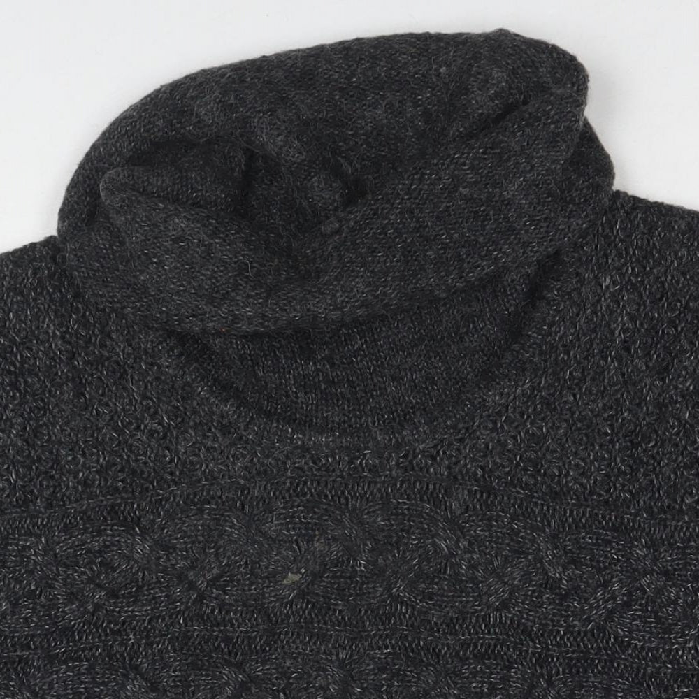 Betty Barclay Womens Grey Roll Neck Acrylic Pullover Jumper Size 18