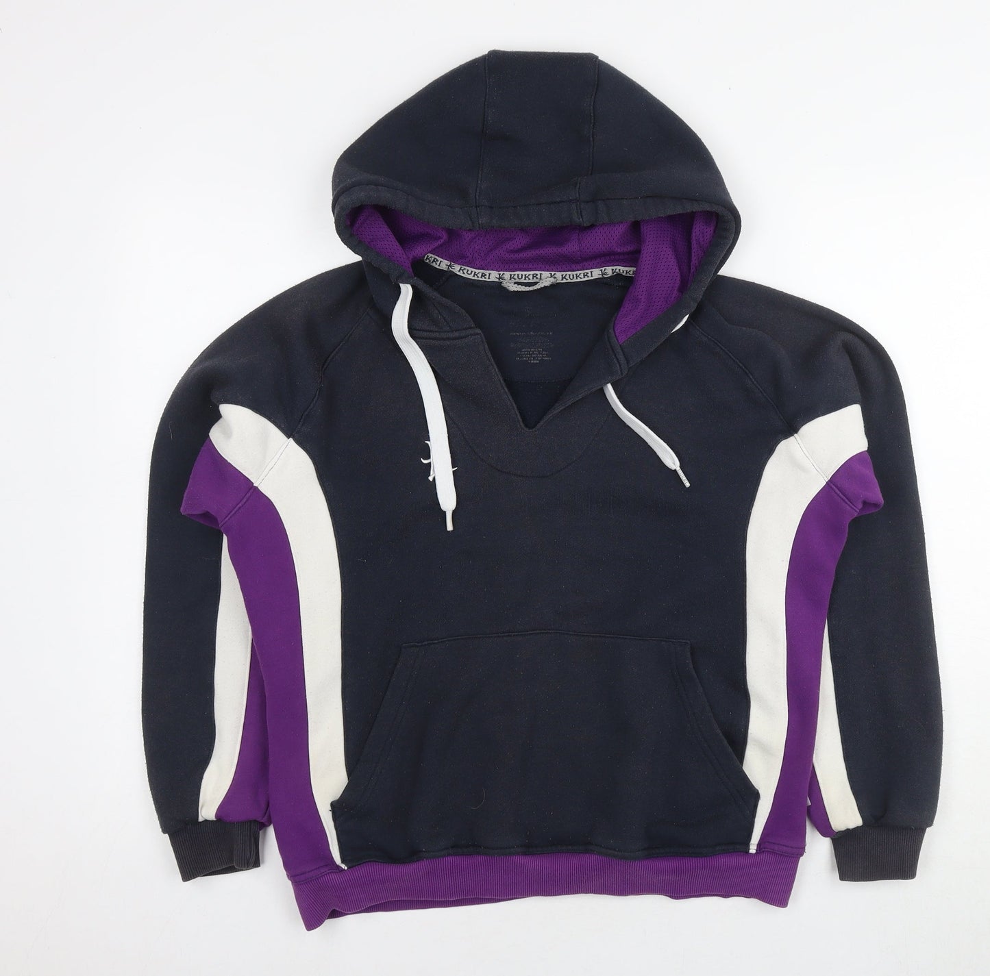 Kukri Womens Multicoloured Geometric Cotton Pullover Hoodie Size 18 Pullover