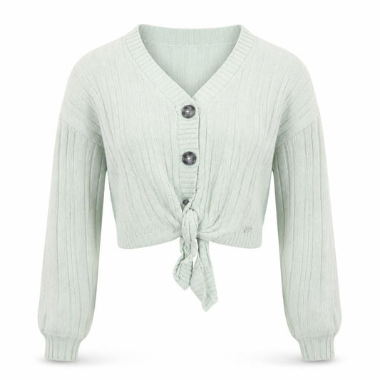 Hollister Womens Green V-Neck Cotton Cardigan Jumper Size XS - Cropped