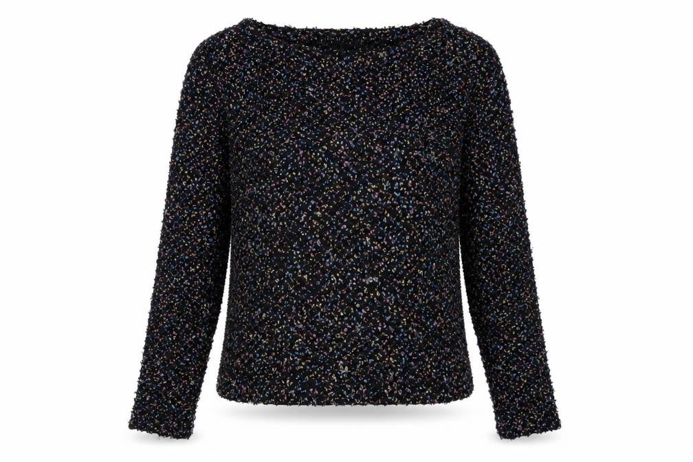 Hearts & Bows Womens Black Round Neck Acrylic Pullover Jumper Size S