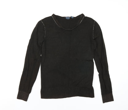 Gap Womens Brown Round Neck Wool Pullover Jumper Size M
