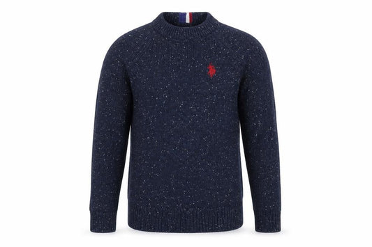 U.S. Polo Assn. Boys Blue Crew Neck Cotton Pullover Jumper Size 7-8 Years Pullover