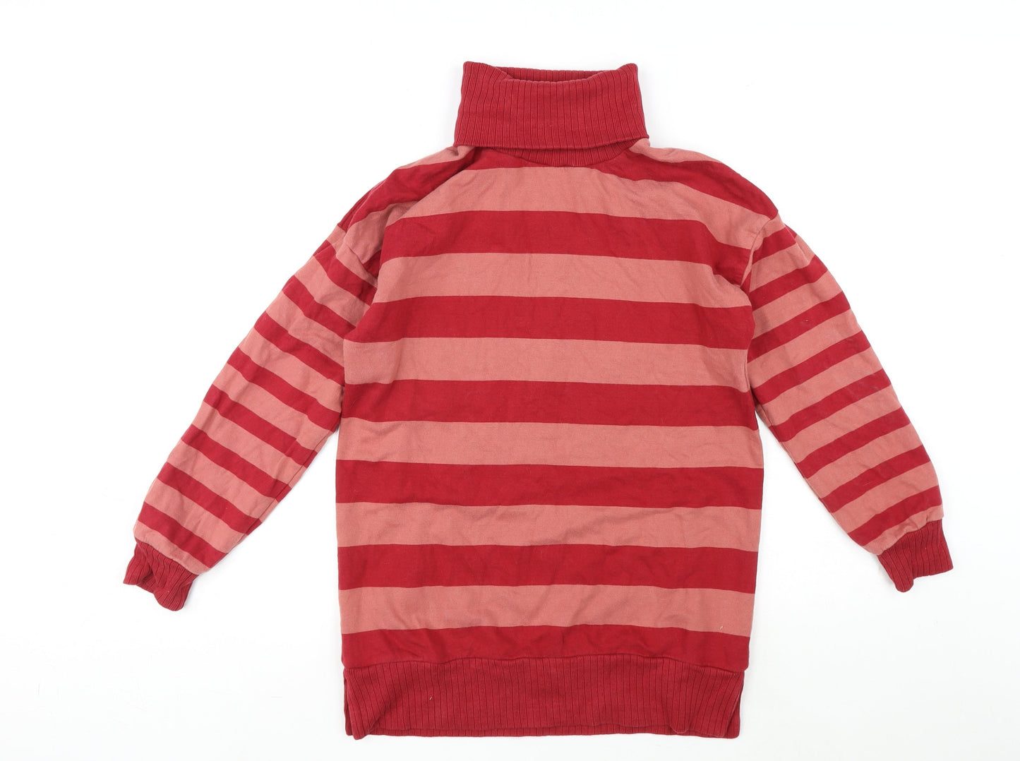 NEXT Womens Pink Striped Cotton Pullover Sweatshirt Size S Pullover