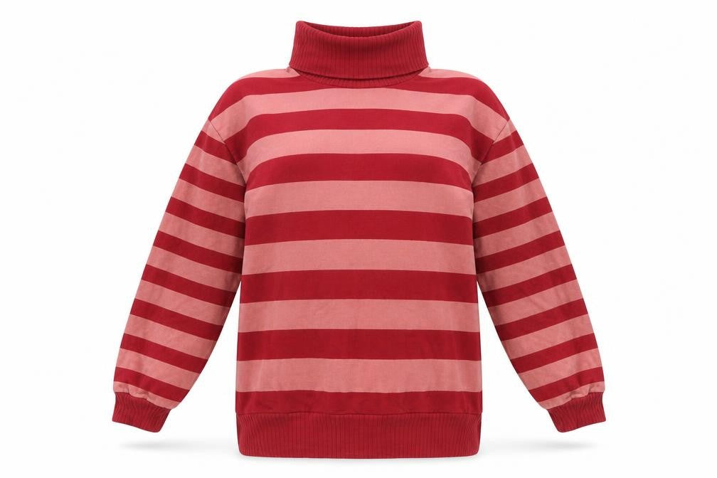 NEXT Womens Pink Striped Cotton Pullover Sweatshirt Size S Pullover