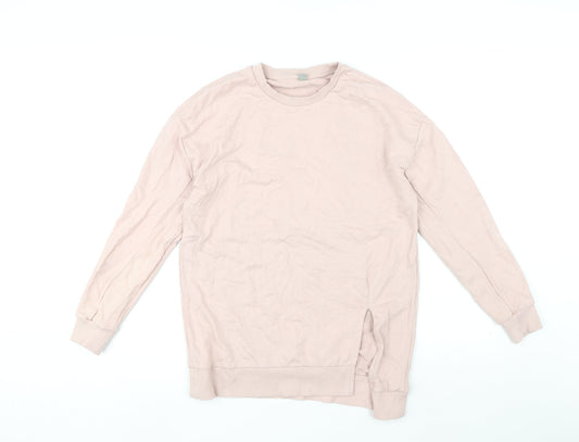 ASOS Womens Pink Cotton Pullover Sweatshirt Size 10 Pullover
