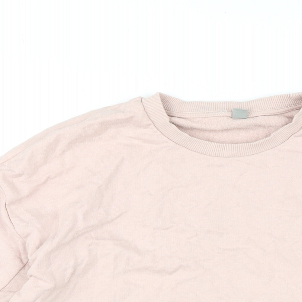 ASOS Womens Pink Cotton Pullover Sweatshirt Size 10 Pullover