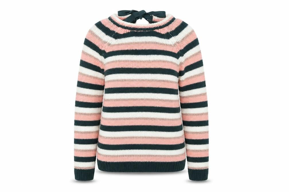 Dorothy Perkins Womens Multicoloured Round Neck Striped Acrylic Pullover Jumper Size 12