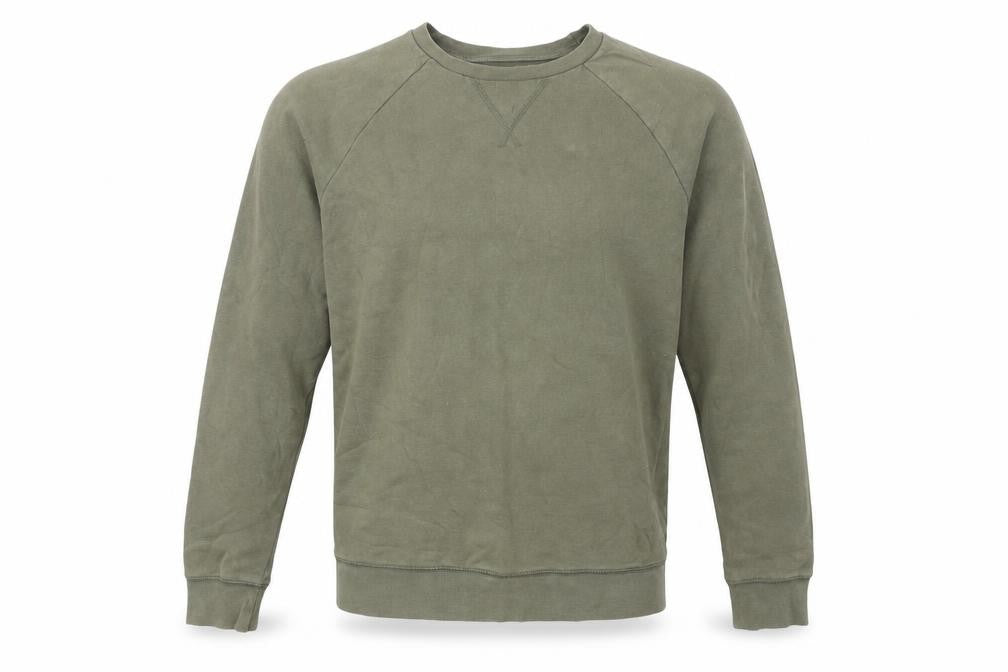 Topman Mens Green Cotton Pullover Sweatshirt Size M
