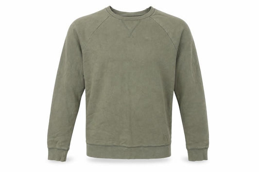 Topman Mens Green Cotton Pullover Sweatshirt Size M