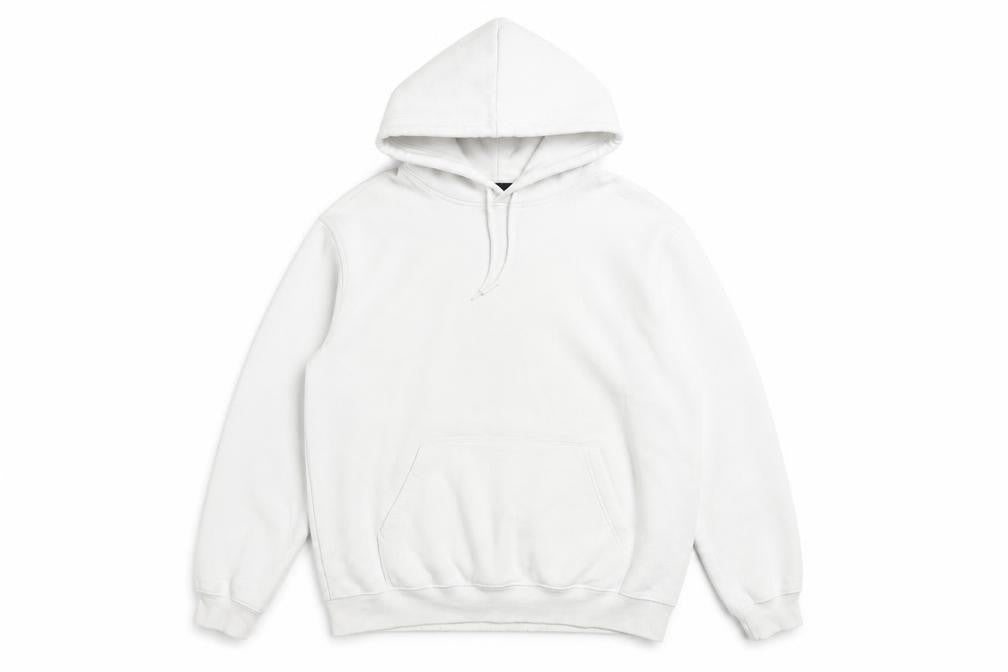 H&M Mens White Cotton Pullover Hoodie Size S
