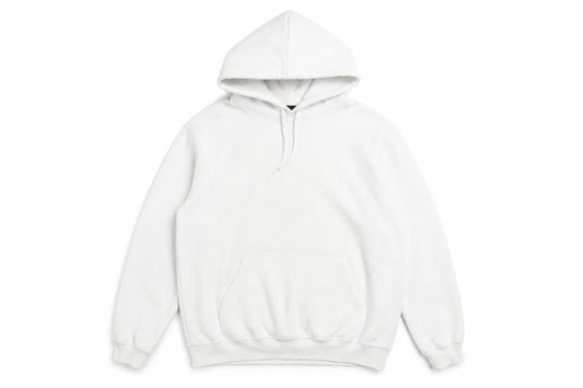 H&M Mens White Cotton Pullover Hoodie Size S