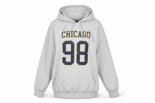 New Look Womens Grey Cotton Pullover Hoodie Size S Pullover - Chicago