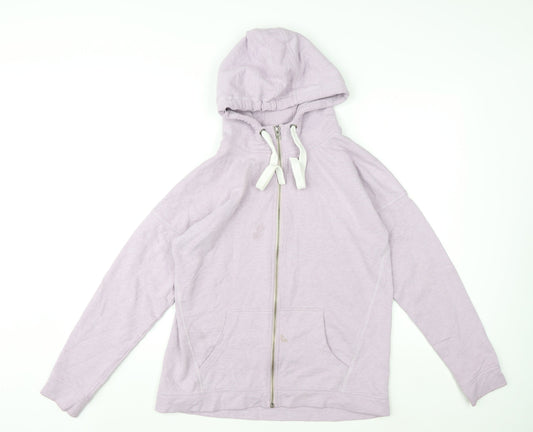 NEXT Womens Purple Cotton Full Zip Hoodie Size 10 Zip