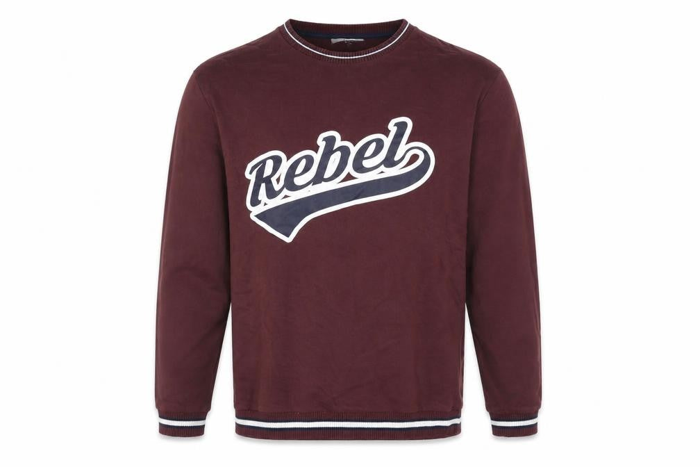 find. Mens Red Cotton Pullover Sweatshirt Size XL - Rebel