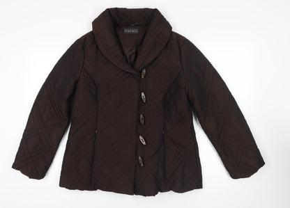 Additional front view of Alex & Co. Brown Quilted Jacket, size 14